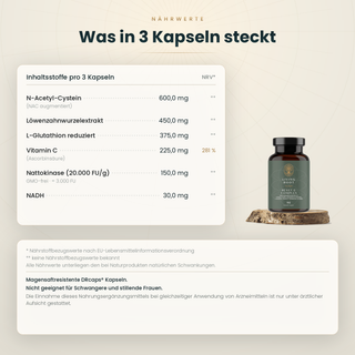 Nährwerttabelle Reset C Complex pro 3 Kapseln